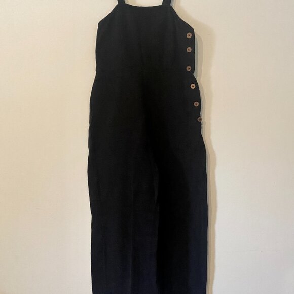 Textured jumpsuit with side buttons - Picture 4 of 6